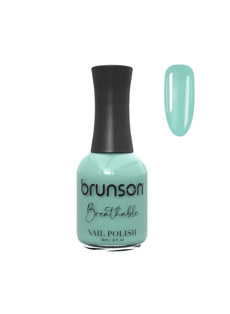 Brunson Breathable Nail Polish Halal Nail Lacquer Wudu friendly Quick Dry long lasting but easy peel off Glossy Shine Water Based Nail paint 18ml - Image 1