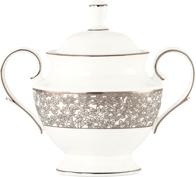 LENOX Lenox Silver Bouquet Sugar with Lid 