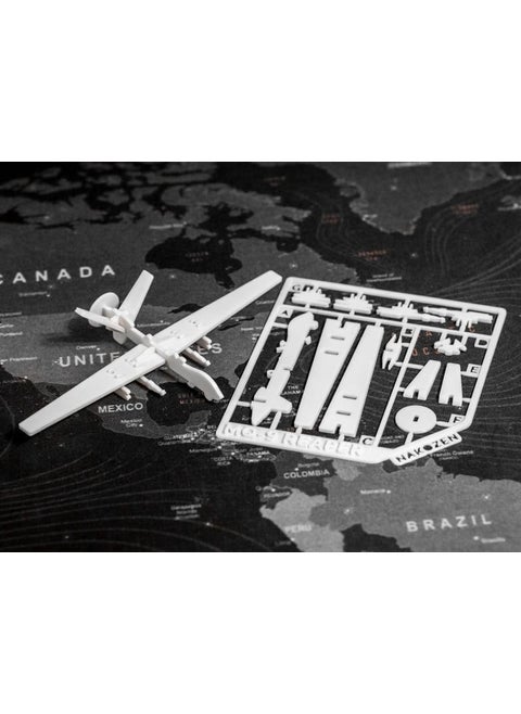3-Piece Mq-9 IHA Airplane Model Kit Card Set