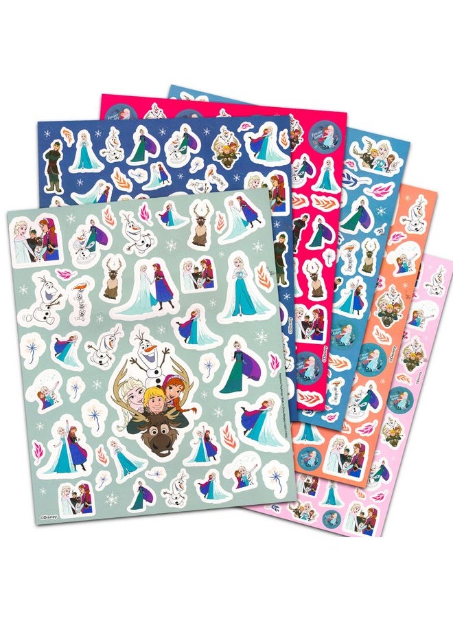 Classic Disney - Disney Frozen Stickers Pad Set Frozen Elsa Over 500 Stickers Bundle Sticker Book For Kids Toddlers Children (Disney Party Favors And Decorations) - Image 1