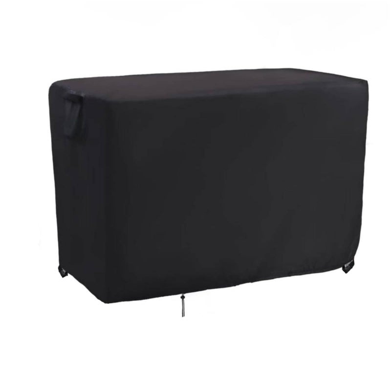 Stgfyxgs Outdoor Cart Cover, Patio Trolley Cover, Dining Cart Protector, 210D Oxford Cloth with Silver Coating, Drawcord, Black, 102x62x82 cm - Image 1