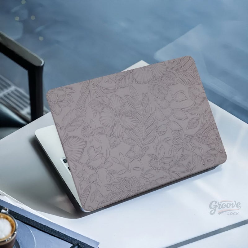 Embossed Relief Pattern Mixed Color Soft PU Laptop Case Scratch Resistant Protective Cover For 2021-2025 MacBook Pro 14 - Image 2