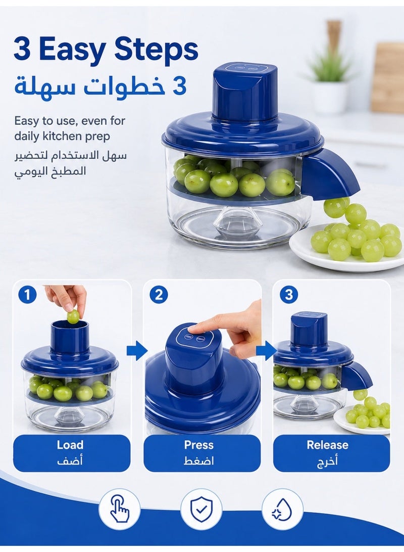 RUIYADA Electric Grape Peeling Machine, Automatic Fruit Peeler for Grapes, Cherry Tomatoes & Garlic, One-Touch Hands-Free Fruit & Vegetable Skin Remover, Rechargeable Kitchen Food Peeler for Home & Commercial Use - Image 2