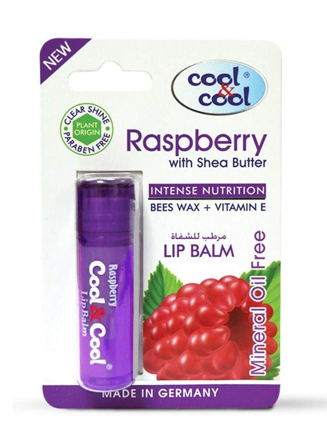 Cool & Cool Intense Nutrition Bees Wax + Vitamin E Lip Balm - Raspberry with Shea Butter 4.6g - Image 1