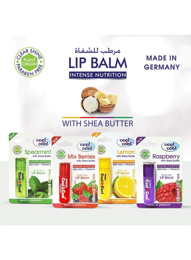 Cool & Cool Intense Nutrition Bees Wax + Vitamin E Lip Balm - Raspberry with Shea Butter 4.6g - Image 4