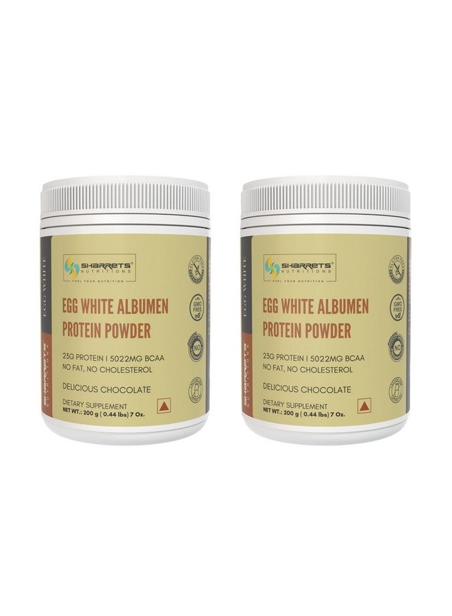 Sharrets Egg White Albumen Protein Powder 200G X 2, Delicious Chocolate - Your Daily Protein Boost. - Image 1