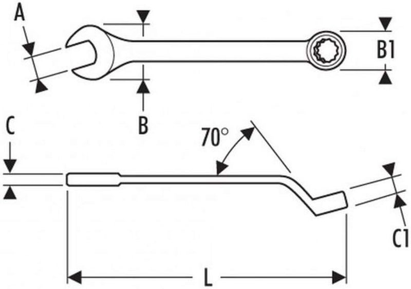 Britool Expert E117736B 23mm Offset Combination Wrench - Image 2