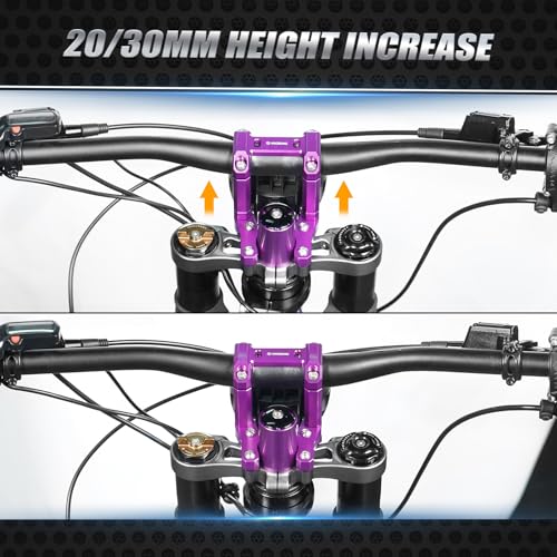 NICECNC Purple 20/30MM Front Handlebar Bar Riser Mount Bracket Compatible with Surron light bee X Surron light bee S Surron light bee L1E Segway X160 Segway X260 - Image 3