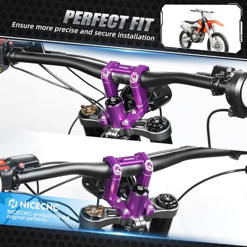 NICECNC Purple 20/30MM Front Handlebar Bar Riser Mount Bracket Compatible with Surron light bee X Surron light bee S Surron light bee L1E Segway X160 Segway X260 - Image 2