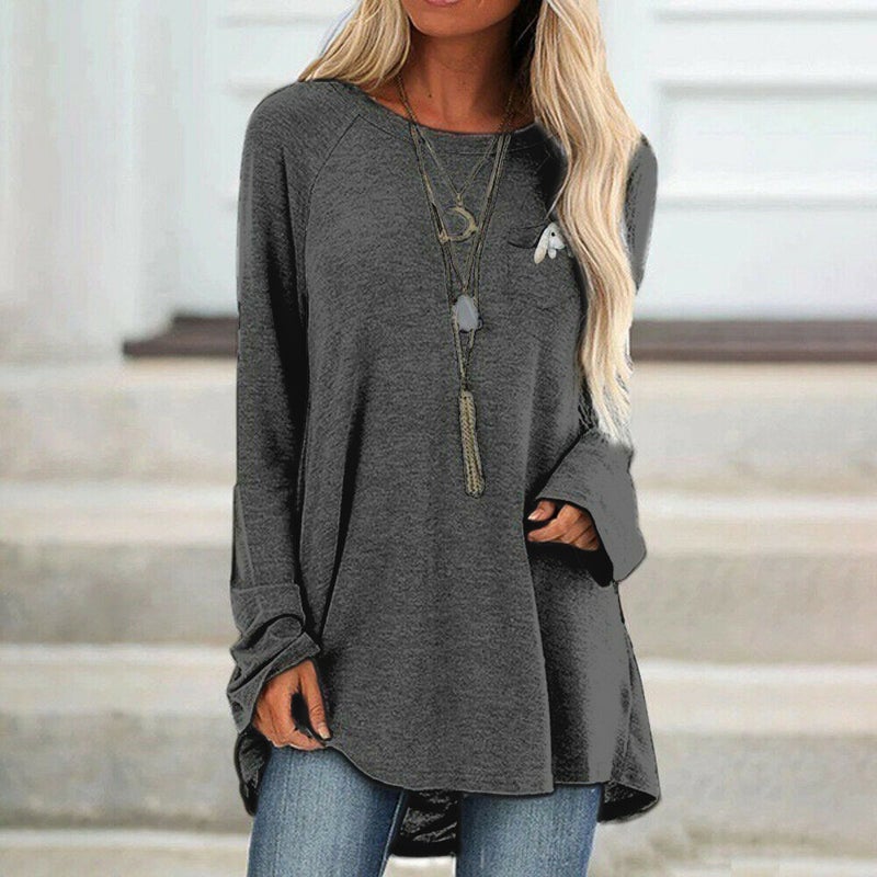 3D Printed Rabbit 2023 New Women'S Clothing Pattern Round Neck Long Sleeve Loose T-Shirt - Image 3
