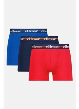 Ellesse Men 3 Pack Brand Logo Trunks, Multicolor  - Image 1