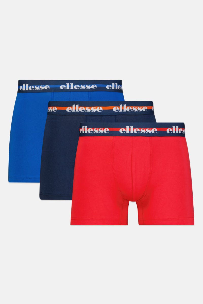 Ellesse Men 3 Pack Brand Logo Trunks, Multicolor - Image 1