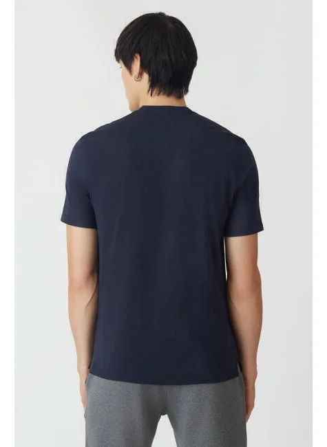 Bisse Men's Silk Finished Basic V-Neck T-Shirt BLACK TS22Y22012_D39