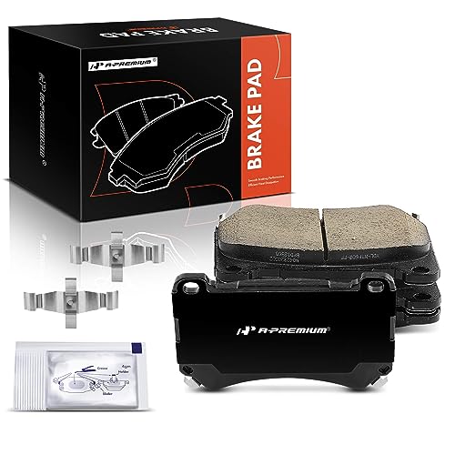 A-Premium Front Ceramic Disc Brake Pads Set Compatible with Hyundai Genesis 2009-2014, Equus 2011-2011, 4 Pcs - Image 1