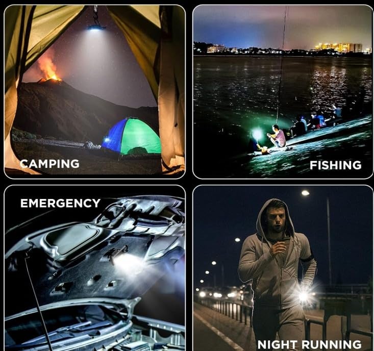 LED Mini COB Keychain Light Magnetic Flashlight Portable USB Rechargeable 3 Light Modes with Folding Bracket Pack of 2 - Image 5