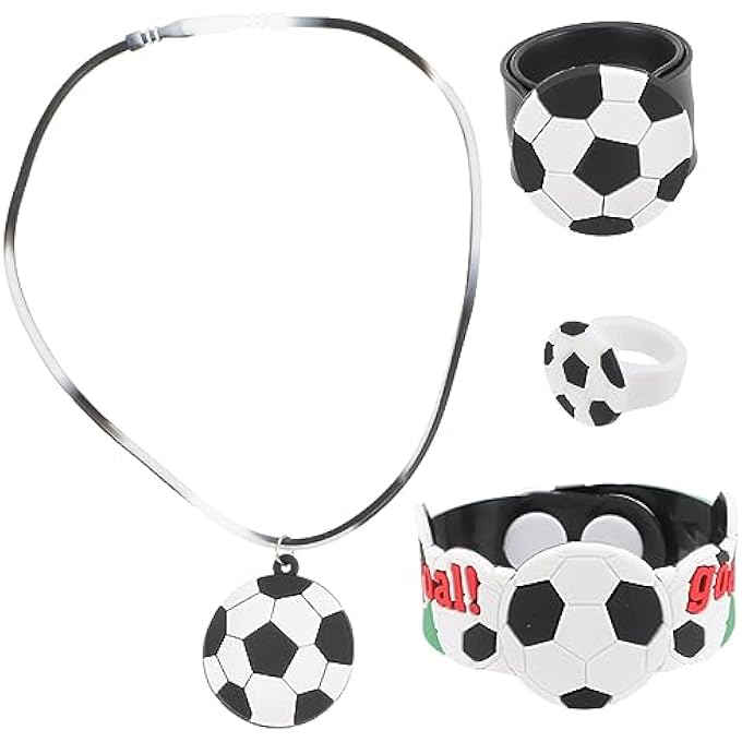 rayihni 1 Set Children'S Football Party Bag, Sports Necklace, Rings For Children Boys, Football Badge Slap Bracelets, Football Give Aways Children'S Birthday Party Gift - Image 1