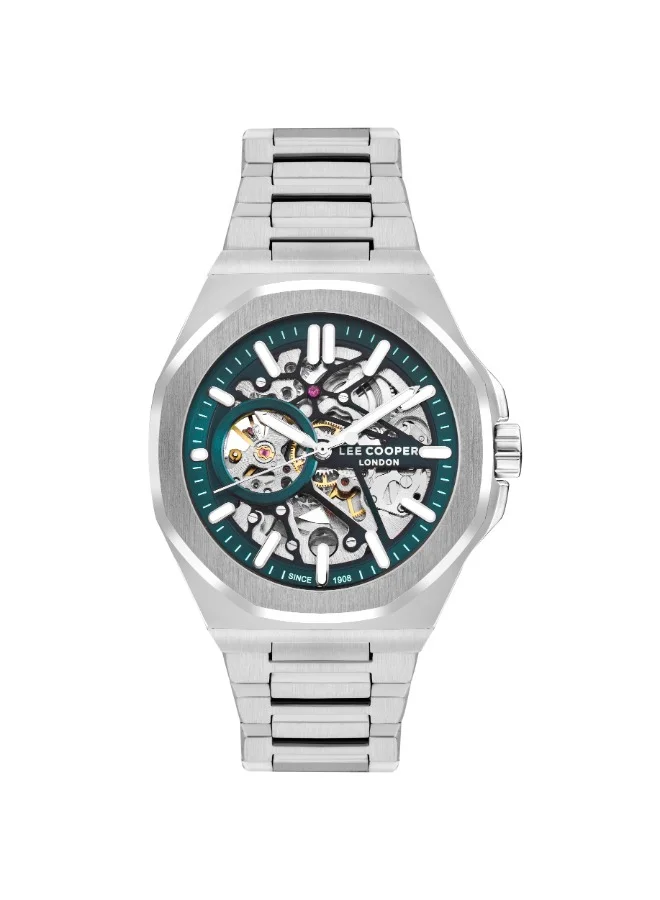 Lee Cooper Lee Cooper LC07977.370 Men Automatic  Display Watch & Metal Strap Silver
