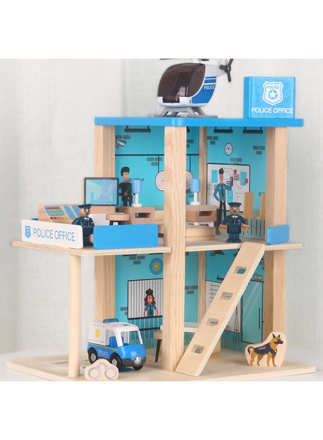 مجموعة ألعاب تعليمية للأطفال هدية رأس السنة الجديدة من ألعاب لعب الأدوار المنزلية للشرطة ومحطة الإطفاء بالجملة لون سحابة جديد: قسم الإطفاء - Image 5