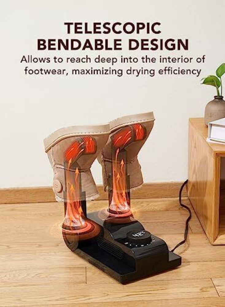 بايكو مجفف الأحذية لأحذية العمل، مجفف الأحذية مع مؤقت إيقاف تلقائي لمنفاخ الحرارة باللون الأسود - Image 2