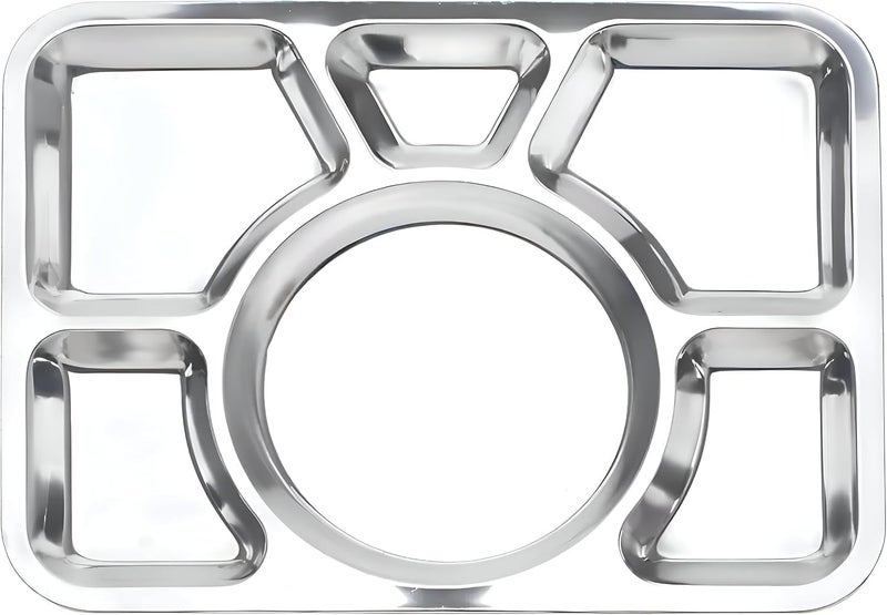 BS صينية تقديم مقسمة من الفولاذ المقاوم للصدأ 6 حجرات من B&S - Image 1