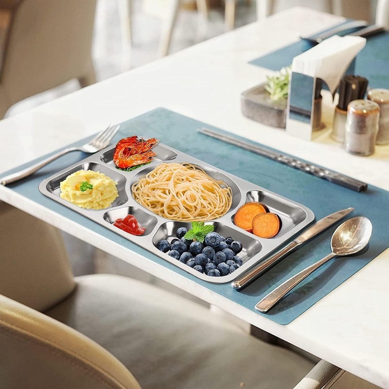 BS صينية تقديم مقسمة من الفولاذ المقاوم للصدأ 6 حجرات من B&S - Image 5