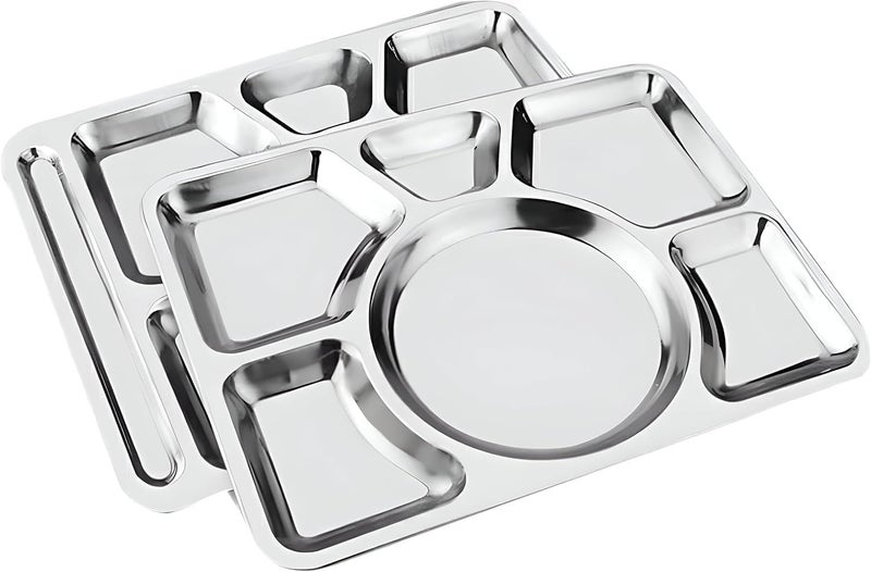 BS صينية تقديم مقسمة من الفولاذ المقاوم للصدأ 6 حجرات من B&S - Image 2