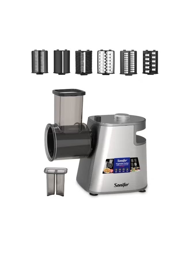 سونفير قاطعة الخضروات الكهربائية سونيفر SF-5031 بقوة 500 واط | جهاز مطبخ متعدد الوظائف 6 في 1 | شفرات فولاذية مقاومة للصدأ 304 للتقطيع والفرم والبشر والطحن | آمنة مع دافع الطعام وقاعدة مانعة للانزلاق | سهلة التنظيف | تصميم أنيق ومعتمد CE - Image 5