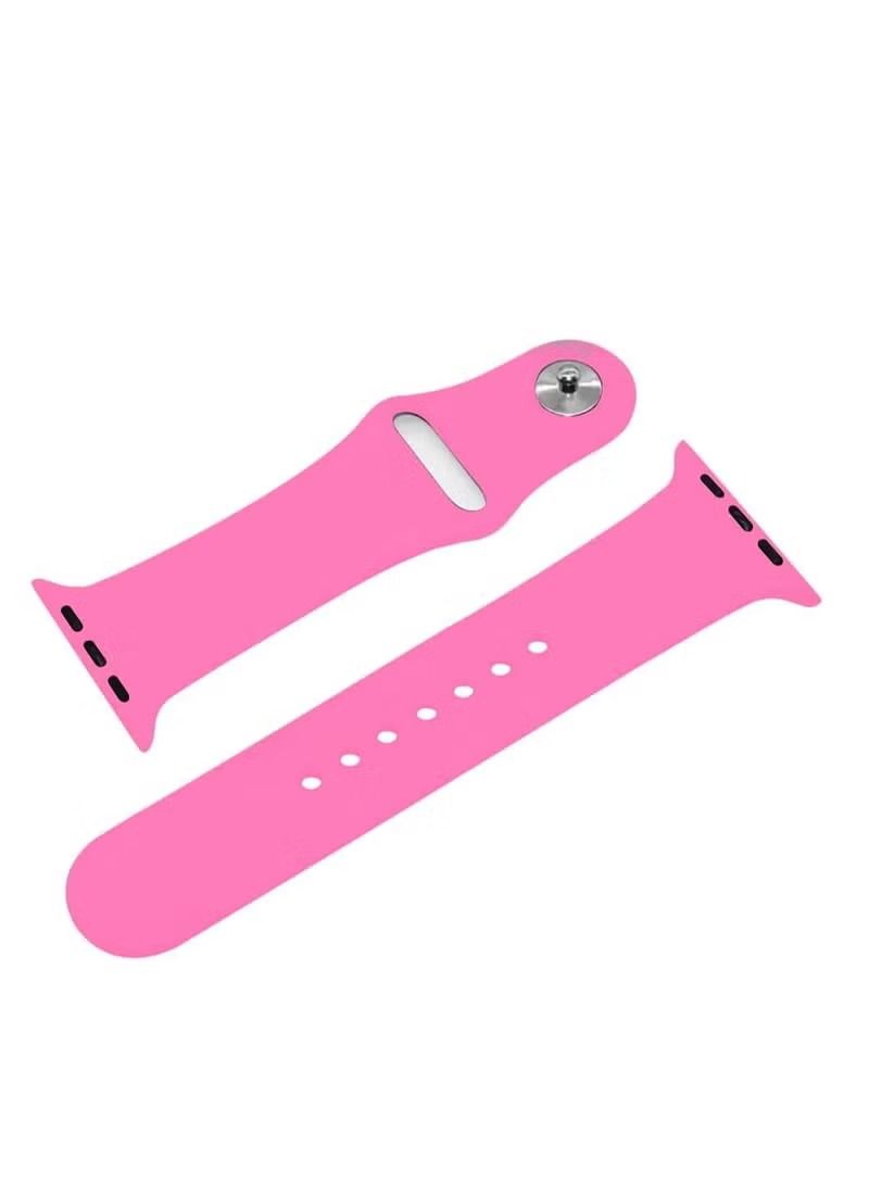 Zaboon Sports Band for Apple Watch 44mm 44mm 42mm Soft Silicone Replacement Wrist Strap Compatible with iWatch Apple Watch Series 7/SE/6/5/4/3/2/1 Barbie Pink  - Image 3