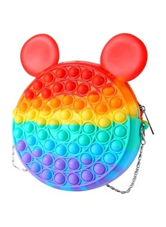 NQOOH Pop It Bag for Girls Rainbow Colors Sensory Fidget Toy with Shoulder Strap Perfect Gift for Girls  - Image 1