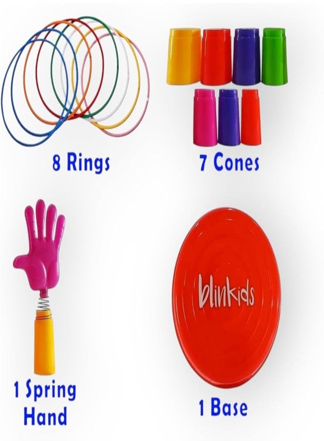 Blinkids Toys 2 in 1 Ring Toss Game | Brain Development | Birthday Gift | Educational Toy for 3+ Year Old | Shape Sorter Color Recognition Aim and Strike Game - Multicolor - Image 3