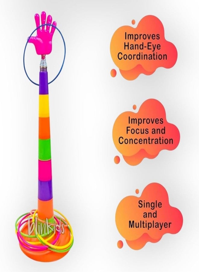 Blinkids Toys 2 in 1 Ring Toss Game | Brain Development | Birthday Gift | Educational Toy for 3+ Year Old | Shape Sorter Color Recognition Aim and Strike Game - Multicolor - Image 2