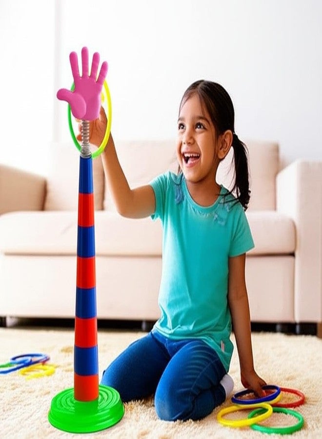 Blinkids Toys 2 in 1 Ring Toss Game | Brain Development | Birthday Gift | Educational Toy for 3+ Year Old | Shape Sorter Color Recognition Aim and Strike Game - Multicolor - Image 4