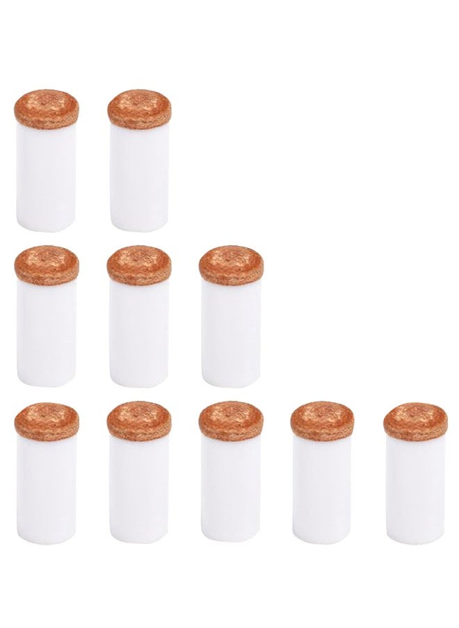 NIBEMINENT 10-Piece Screw-On Tips With Pool Cue Stick Ferrules Set 
