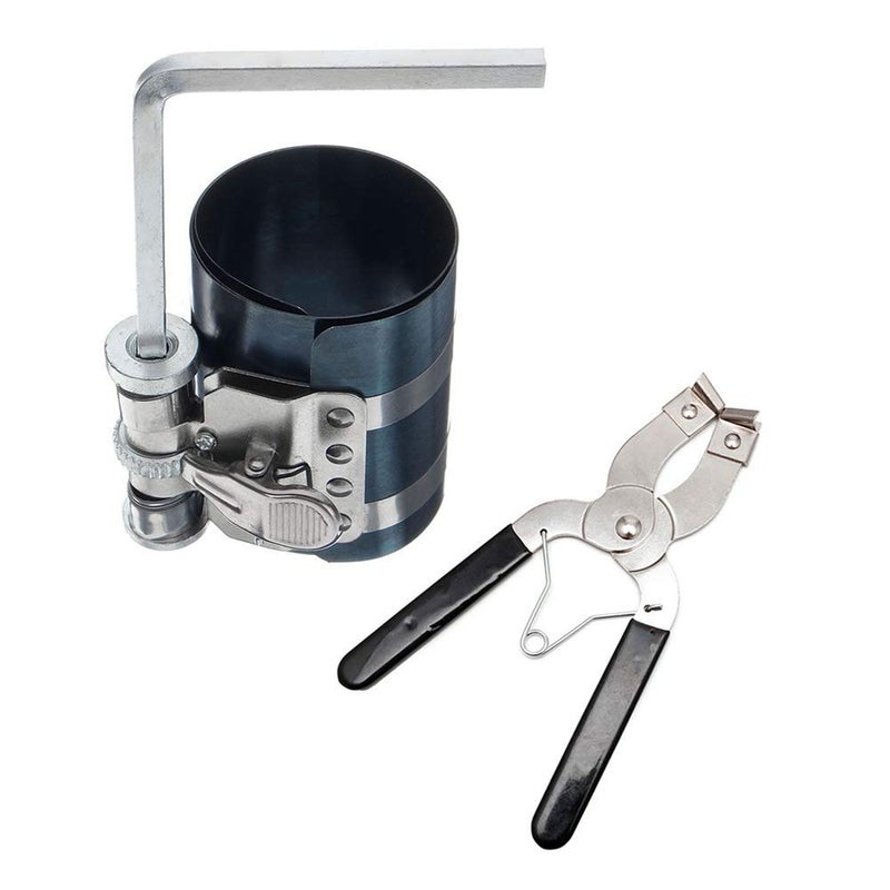 Generic Yarr Store Car Engine Piston Ring Installer Removal Kit Compressor Tool & Adjustable Piston Installer Plier  - Image 1