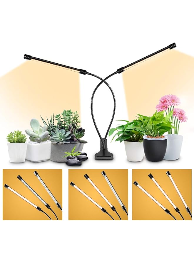 erorex Usb Plant Grow Light Sunlight White Full Spectrum Lighting Angle Adjustable Desktop Clamp Gr Lamp For Indoor Plants 5 Dimmable Levels 4 8 12H Timer - Image 3