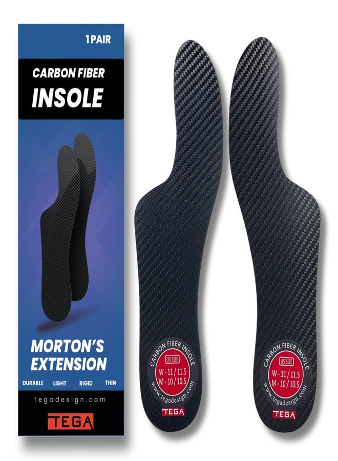 TEGA Morton´s Extension Orthotic, Carbon Fiber Rigid Insole - 1 Pair - Morton's Toe, Turf Toe, Hallux Limitus, Hallux Rigidus, Arthritis (W8/M7) - Image 1