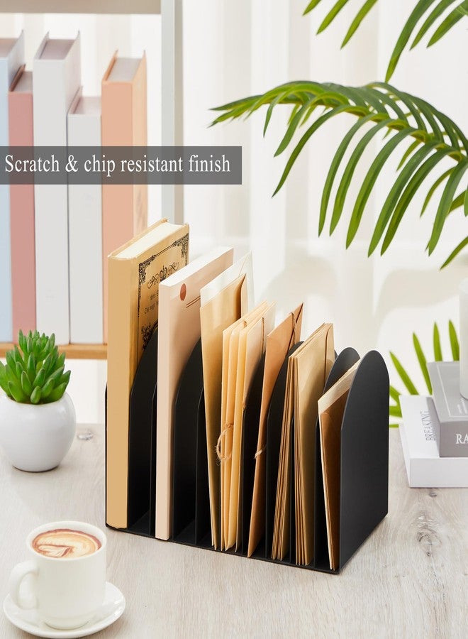 Suzile منظم ملفات مكتبي معدني من سوزيل، 10 أقسام، فرز ملفات عمودي، أسود، 10.63 طول × 5.79 عرض × 5.41 ارتفاع، مناسب للمكاتب، مناطق الاستقبال، مساحات العمل - Image 3