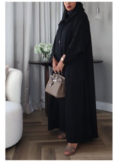 Jimmy Le Bond Premium Nada Abaya with Scarf – Classic Black  - Image 5