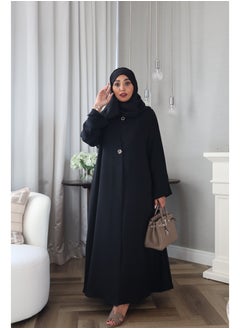 Jimmy Le Bond Premium Nada Abaya with Scarf – Classic Black  - Image 2