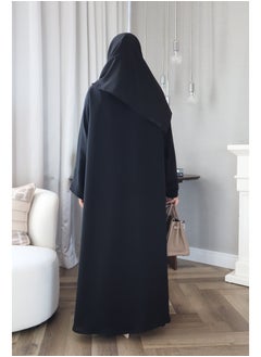 Jimmy Le Bond Premium Nada Abaya with Scarf – Classic Black  - Image 4
