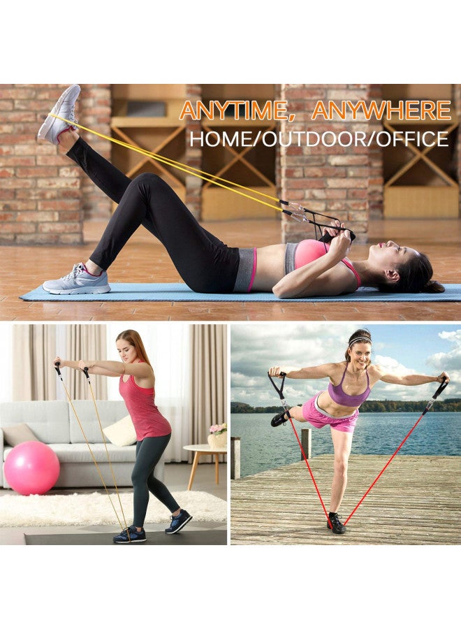 HIMALY مجموعة أحزمة المقاومة، أحزمة تمارين هيمالي مع مقابض، رافعة باب، حقيبة حمل، أحزمة كاحل للساقين لتدريب القوة، مجموعة أحزمة تمارين لصالة الألعاب الرياضية المنزلية في الهواء الطلق - Image 5