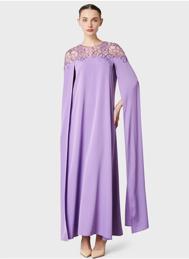 Femi9 Embroidered Split Sleeve Kaftan