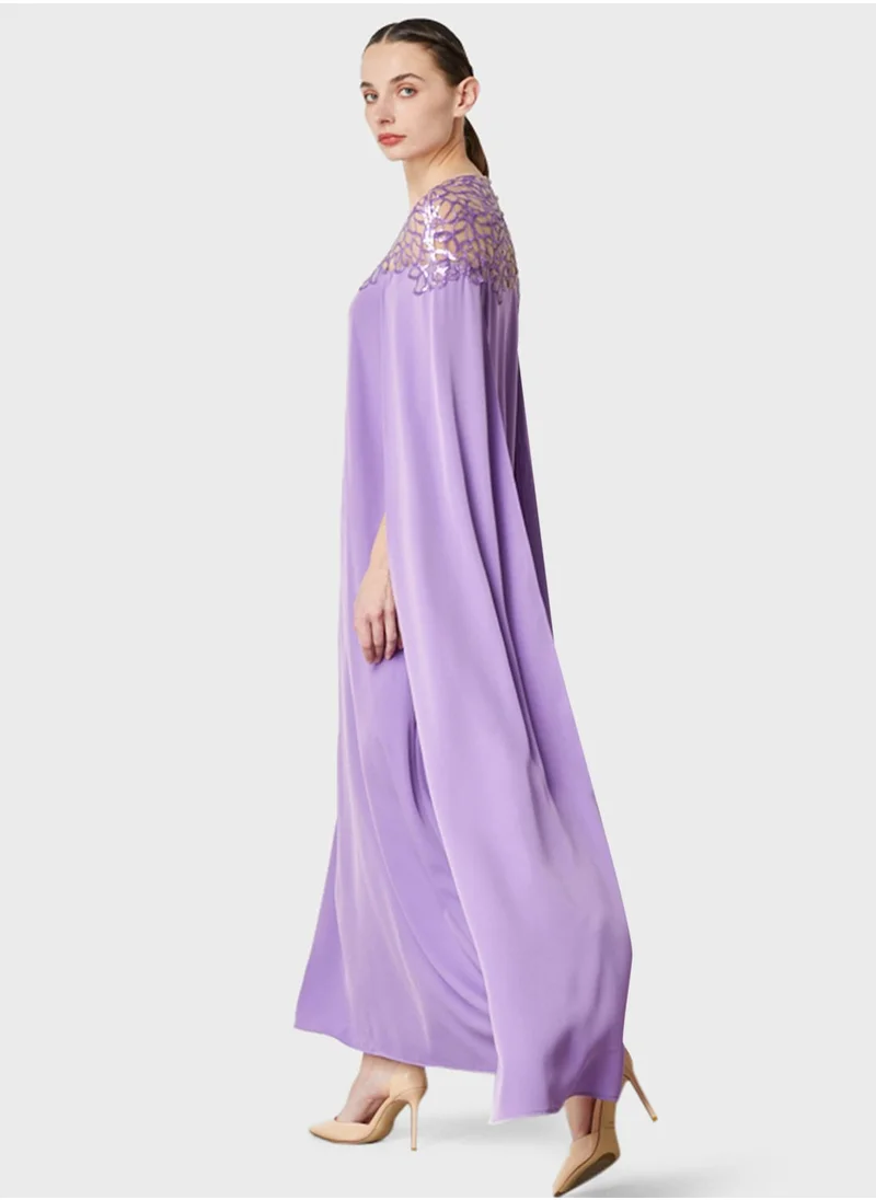 Femi9 Embroidered Split Sleeve Kaftan
