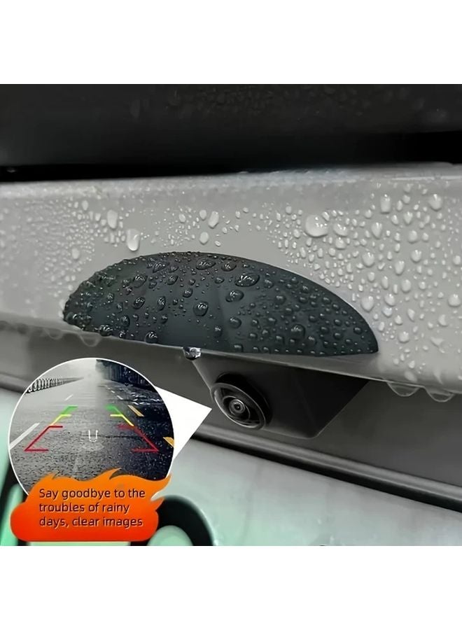 درع المطر للكاميرا الخلفية ذات الشريط الطويل الأسود لتحسين الرؤية والحماية - Image 4