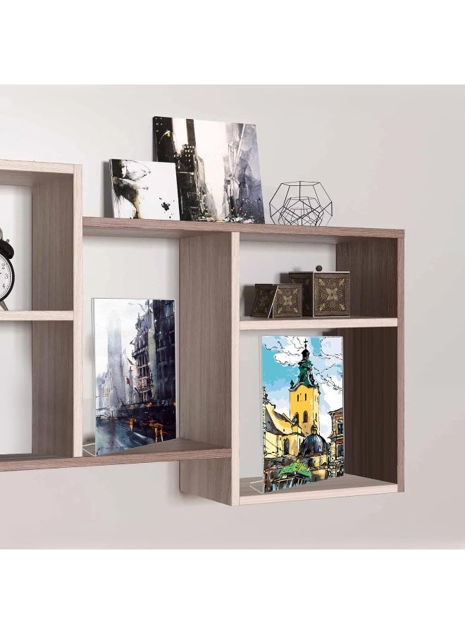 TPGP 4x6 Acrylic Picture Frames, Set Of 6 Clear Acrylic Frameless Transparent Frame Gift for Desktop Display, Vertical Standing Picture or Display Sign Holder with Inserts for Home Office  - Image 3