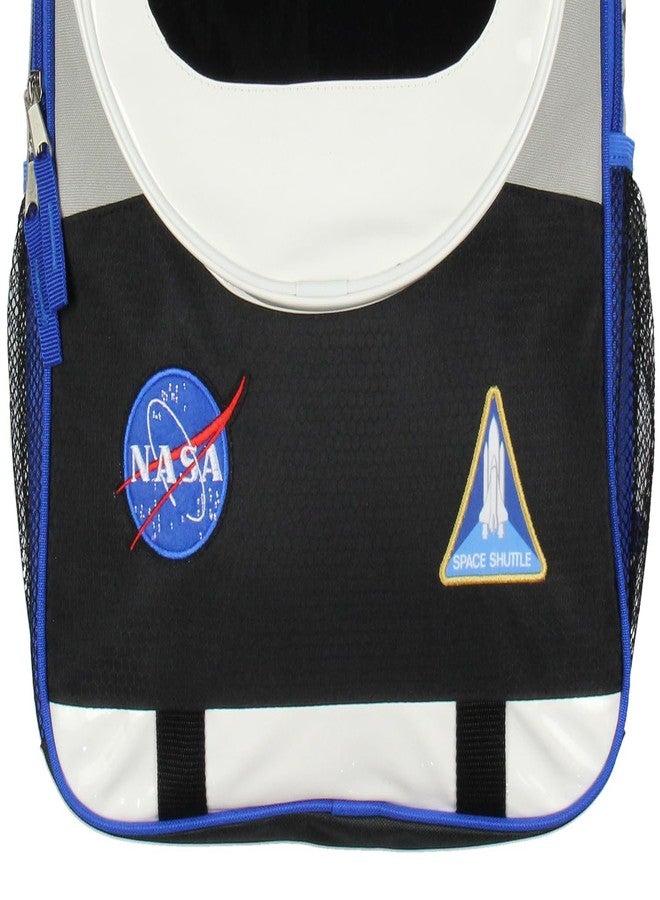 حقيبة ظهر رواد فضاء ناسا مقاس 17 بوصة، مزينة بشعارات خوذة مكوك الفضاء وشعار كرات اللحم، حقيبة كتب مدرسية للسفر للأطفال - Image 3