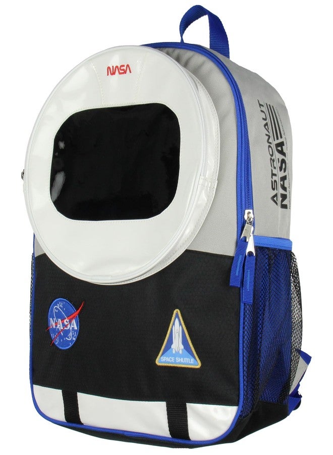 حقيبة ظهر رواد فضاء ناسا مقاس 17 بوصة، مزينة بشعارات خوذة مكوك الفضاء وشعار كرات اللحم، حقيبة كتب مدرسية للسفر للأطفال - Image 2
