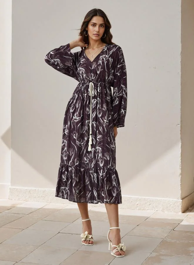 Splash FAV Floral Print Kaftan Women Dress Viscose