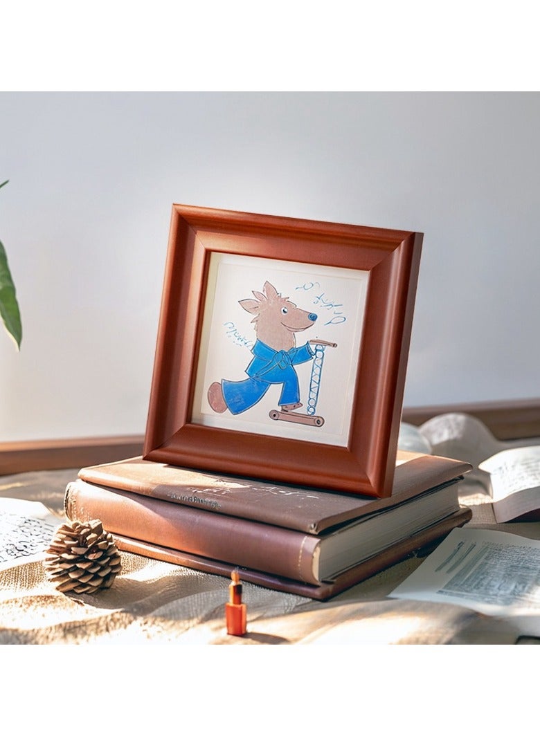 KUYING Photo Frame Decoration Table Retro Creative Desktop Photo Frame Ornament 