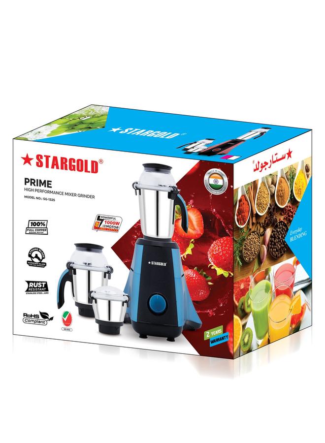 ستارجولد خلاط ومطحنة 1000 واط 3 في 1 محرك نحاسي عالي الأداء مع شفرة حادة - Image 2